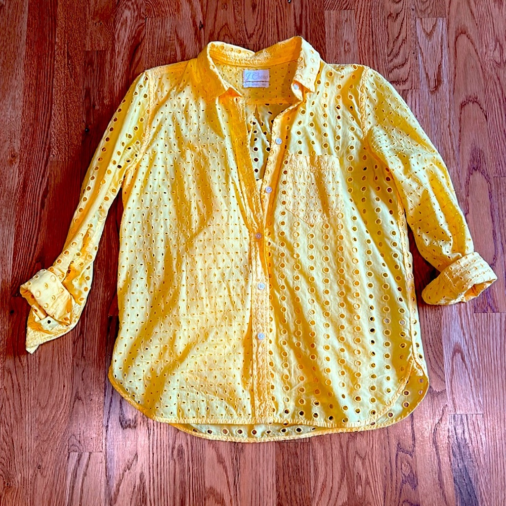 J. Crew eyelet button down